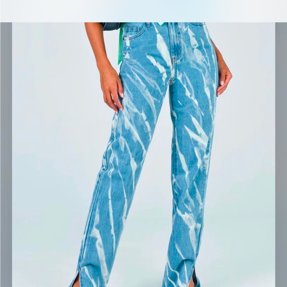 Blue Tie-Dye Women Jeans